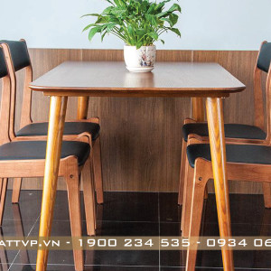 Bộ bàn ăn gỗ tự nhiên, ghế bella thời trang nhập khẩu TVP