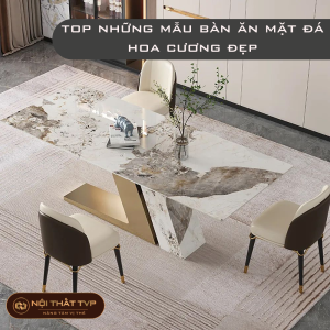 Bàn ăn mặt đá hoa cương- top những mẫu bàn ăn mặt đá hoa cương đẹp